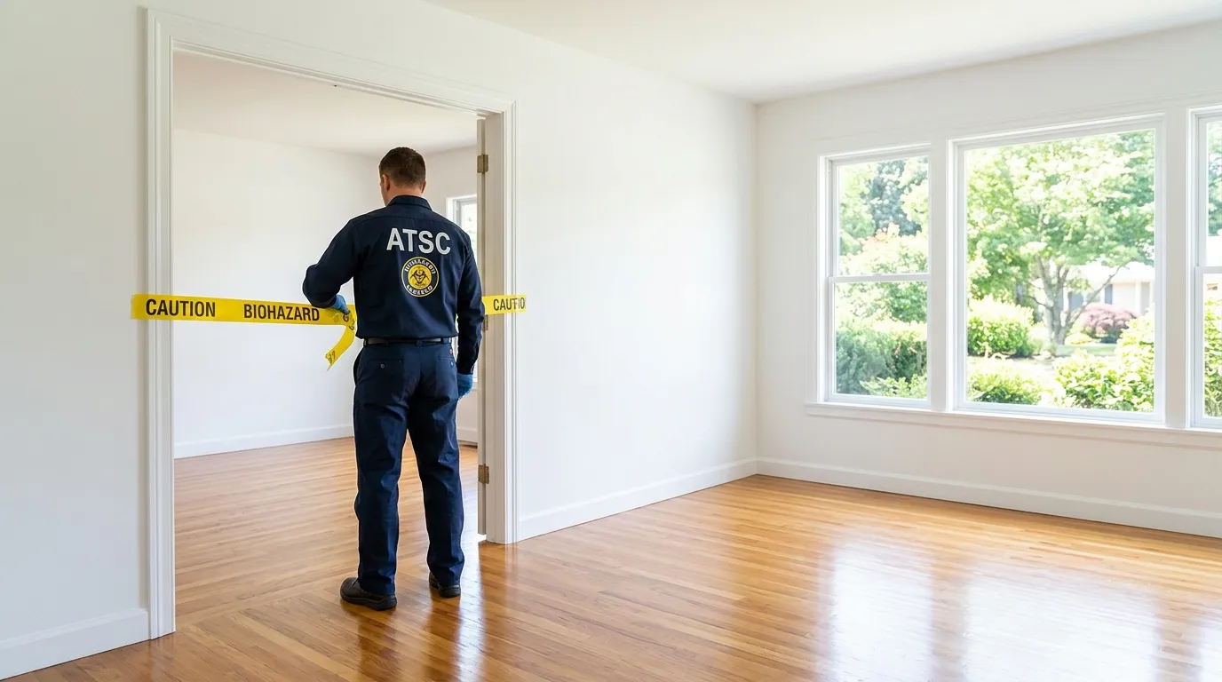 Certified biohazard cleanup crew performing Decomposition Cleanup in Bolton Hill